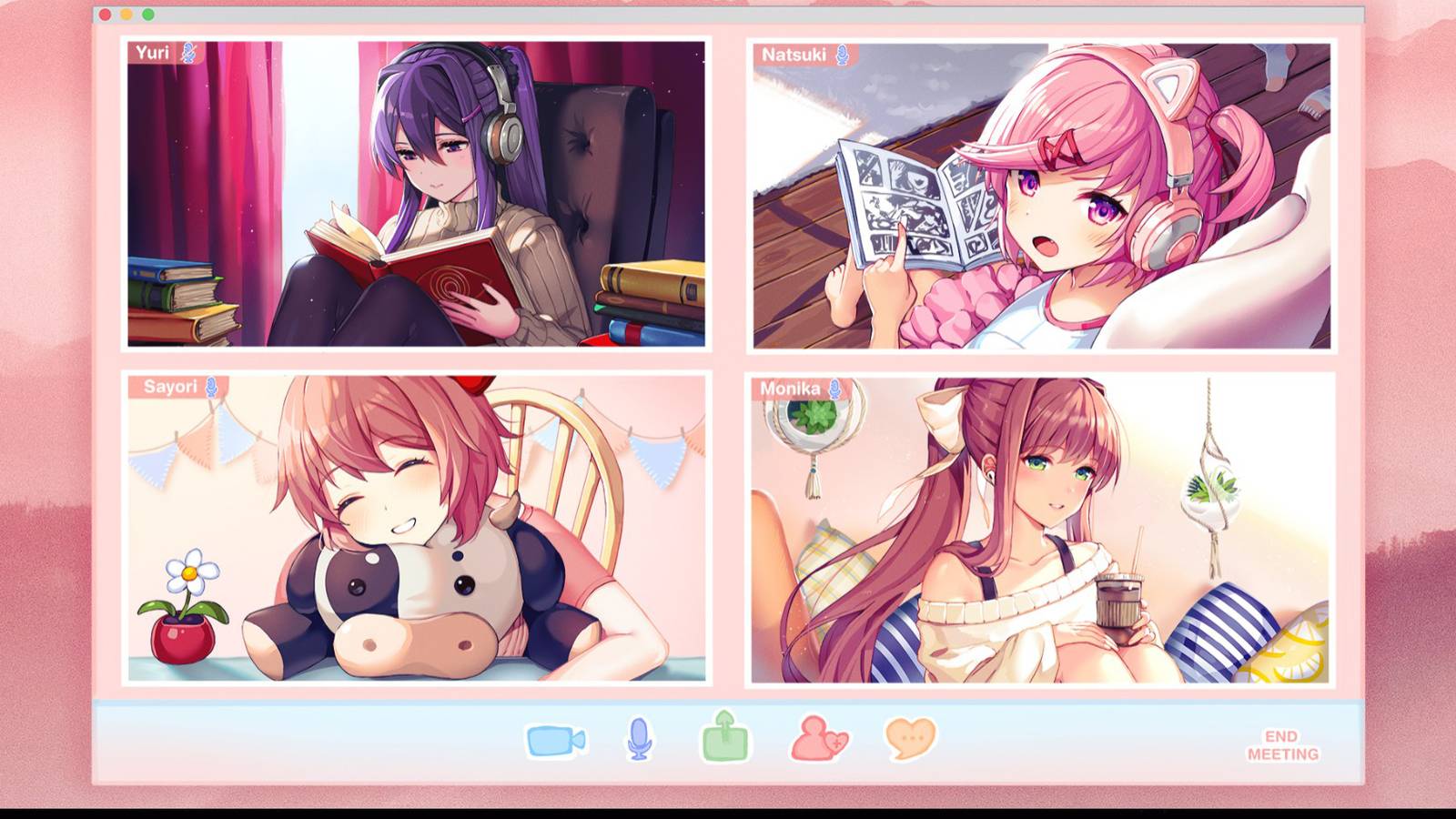 Doki Doki Literature Club Plus title screen for Xbox Series X