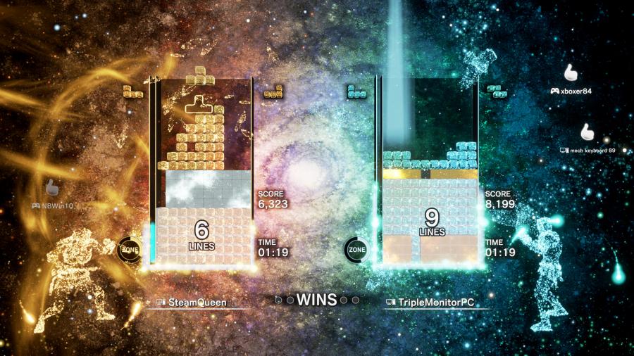 Tetris Effect Connected (Collector's Edition) title screen for Xbox Series X