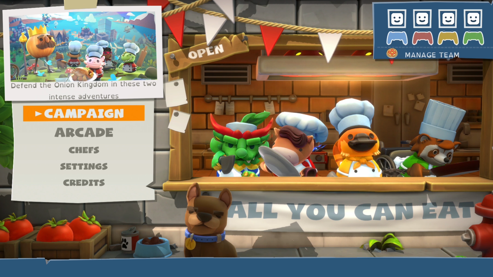 Overcooked: All You Can Eat title screen for Xbox Series X
