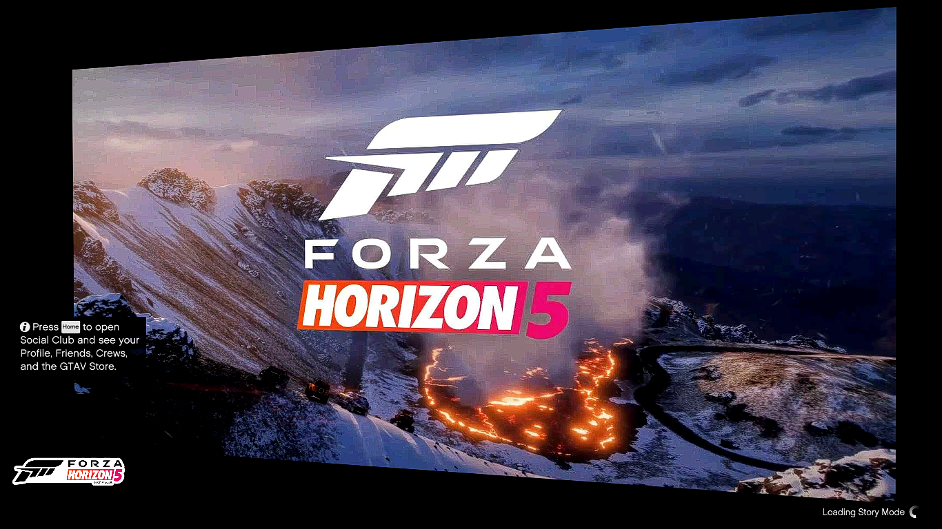 Forza Horizon 5 title screen for Xbox Series X