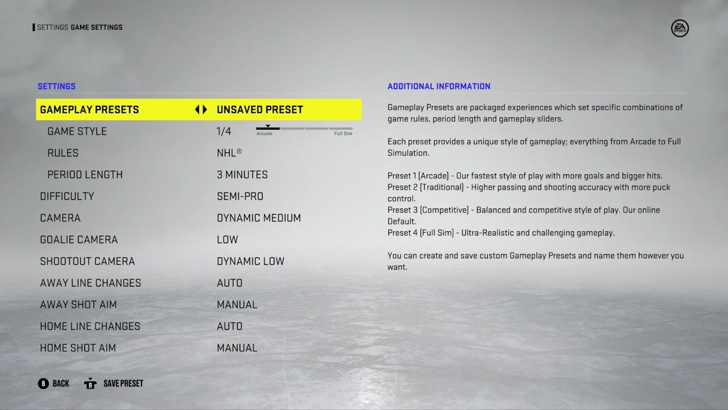 NHL 22 title screen for Xbox Series X
