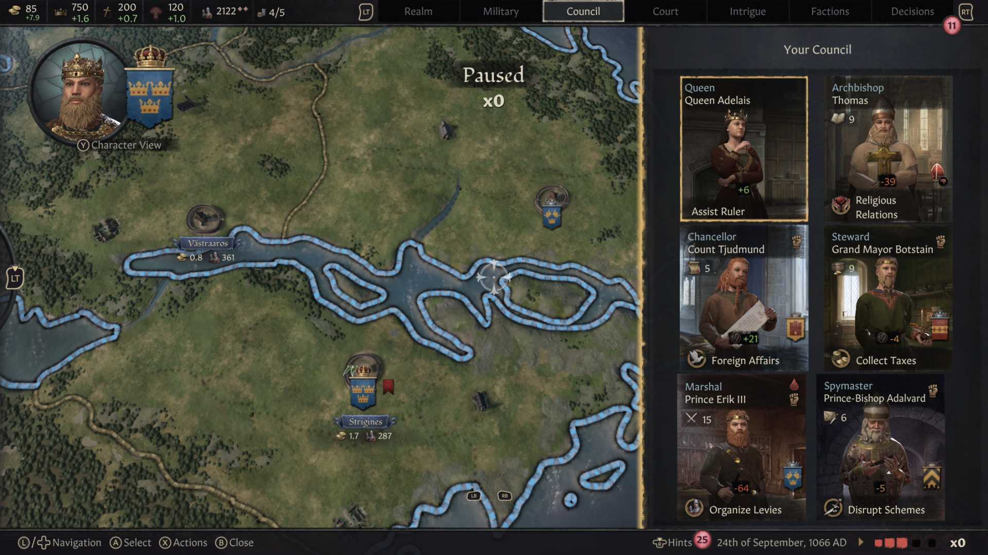Crusader Kings III title screen for Xbox Series X