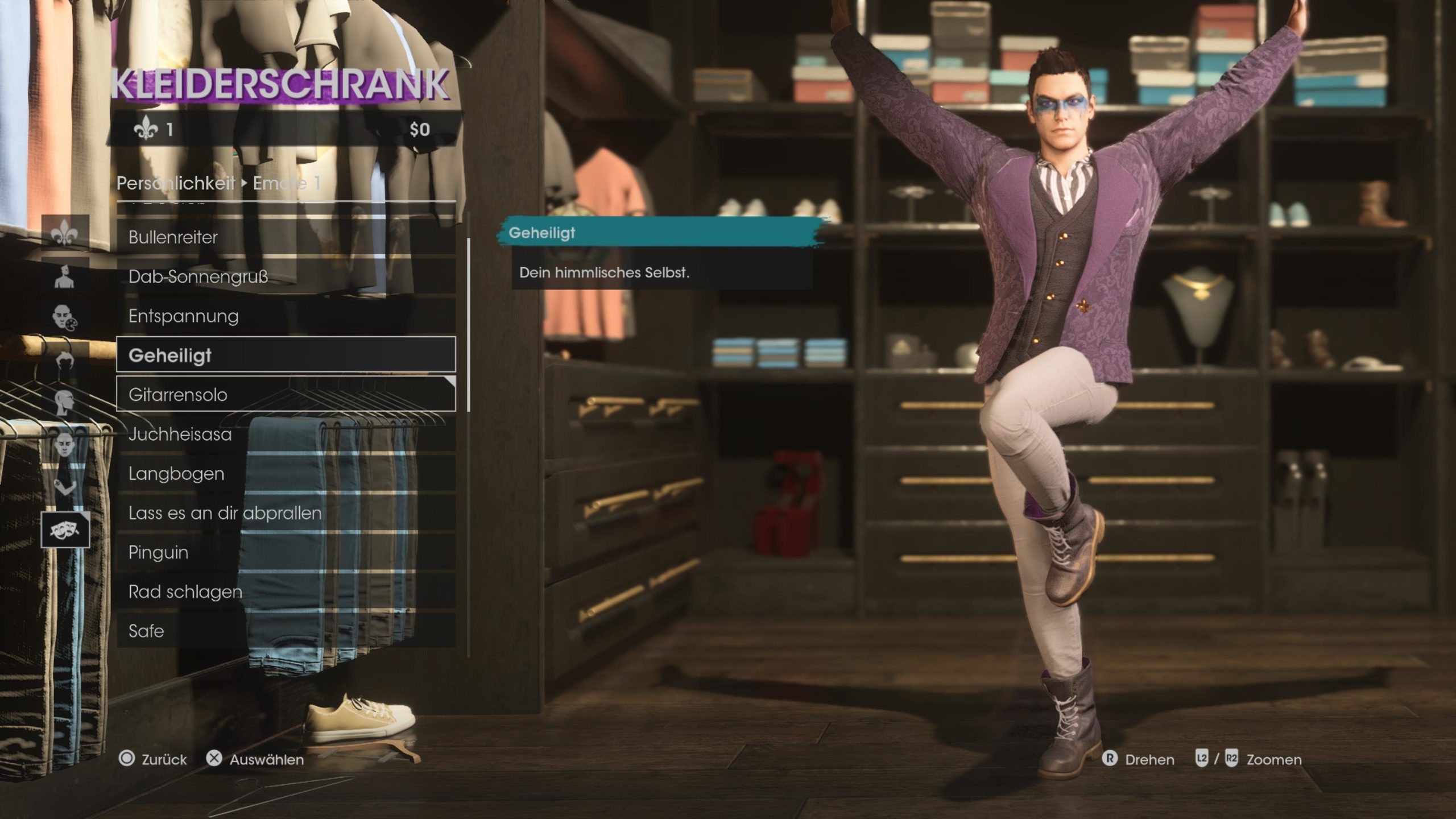 Saints Row title screen for Xbox Series X
