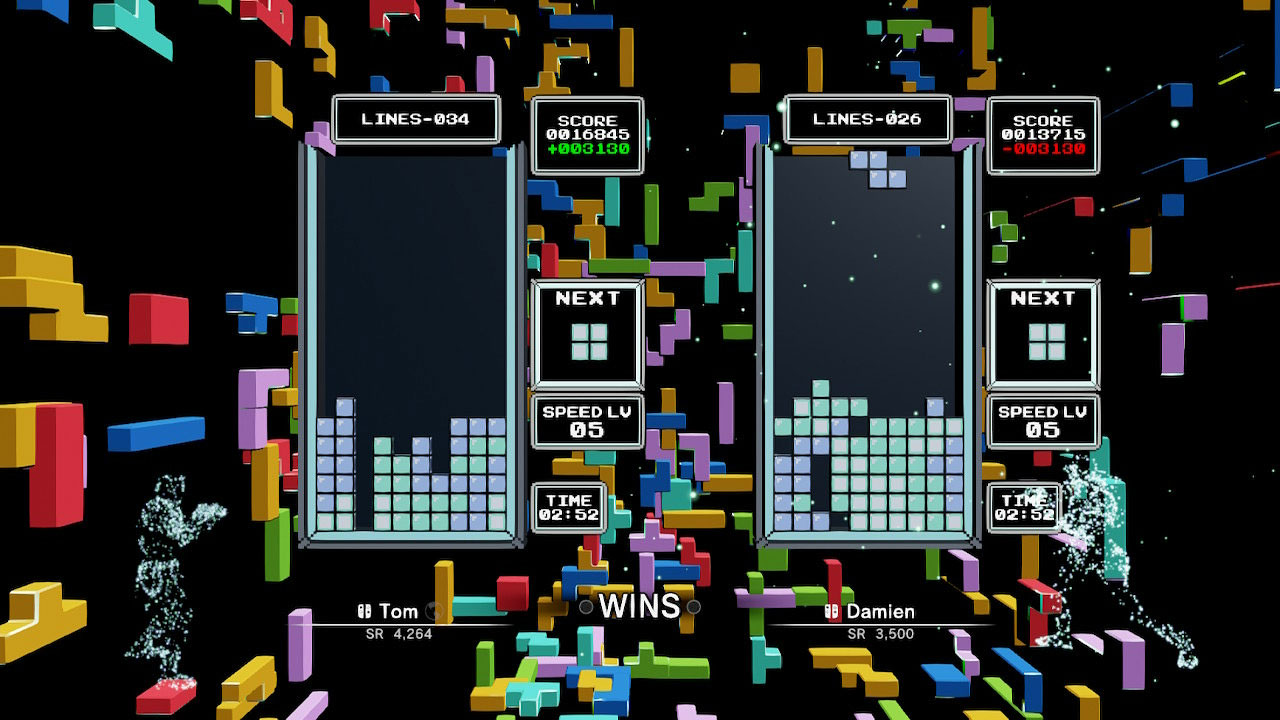 Tetris Effect Connected title screen for Xbox Series X