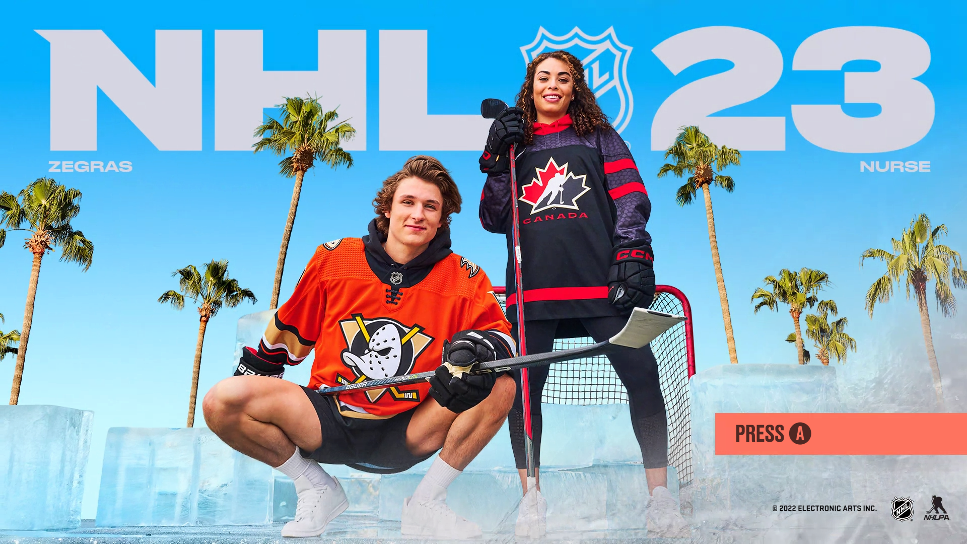 NHL 23 title screen for Xbox Series X