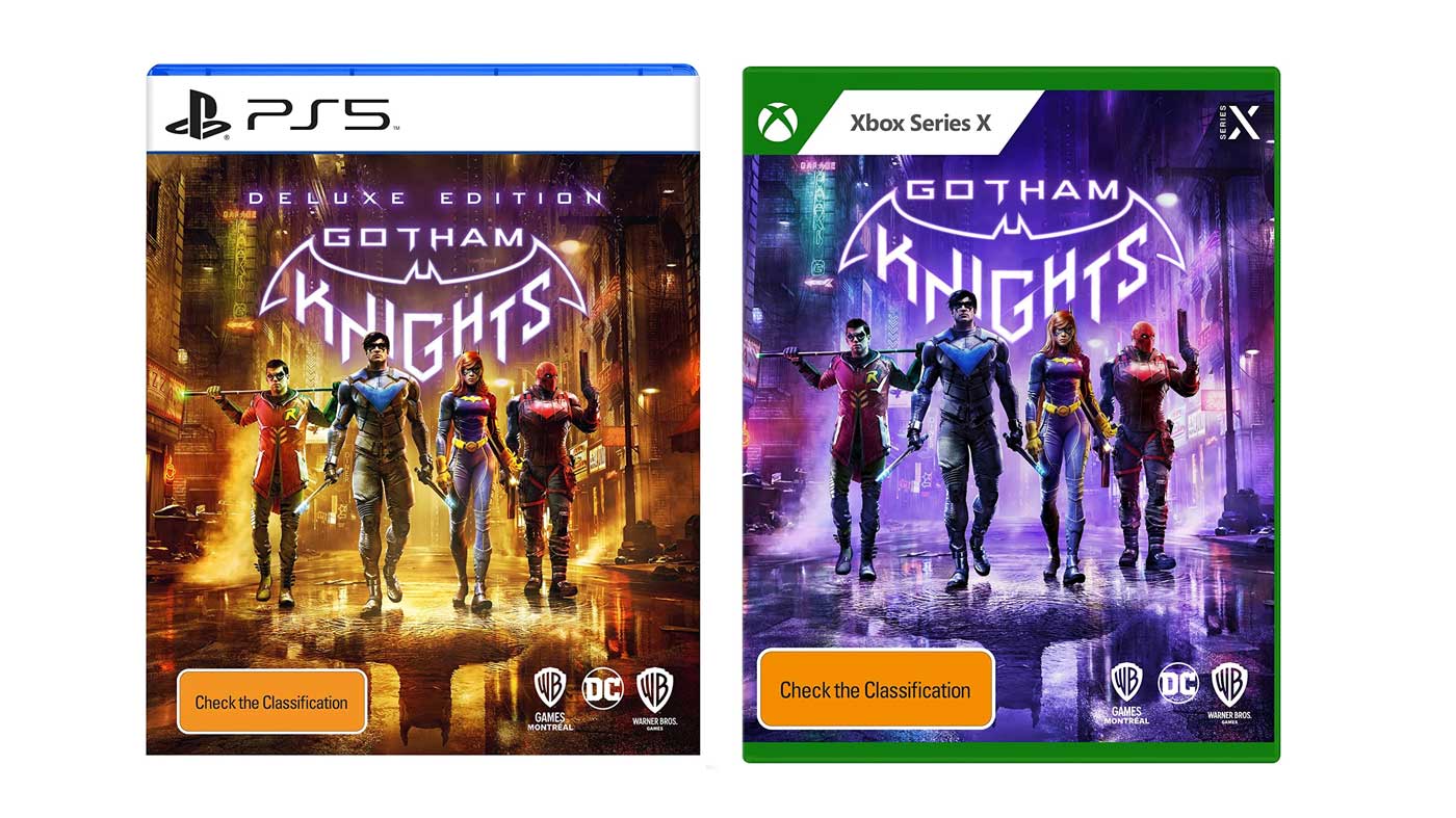 Gotham Knights title screen for Xbox Series X