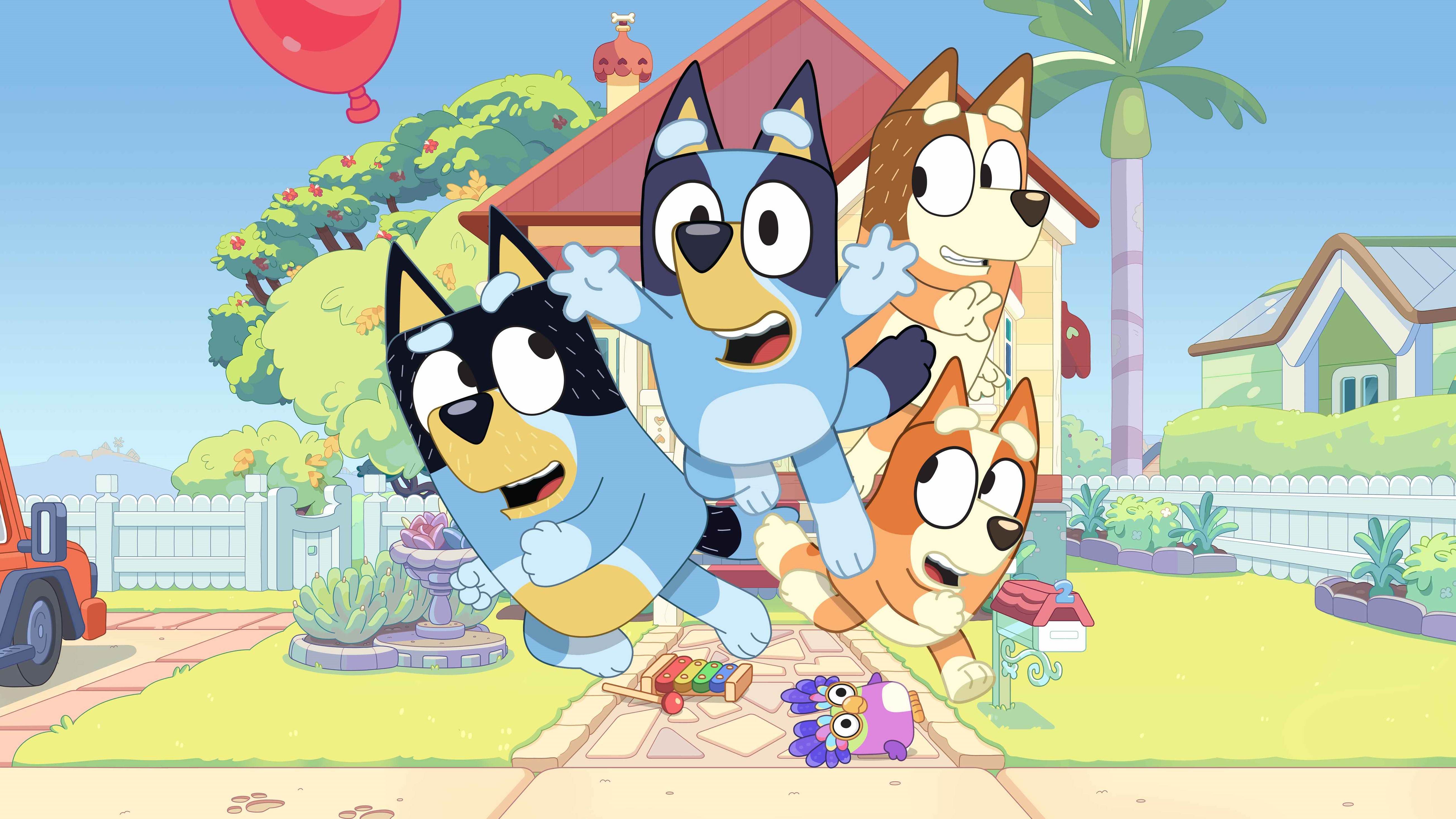 Bluey: The Videogame title screen for Xbox Series X