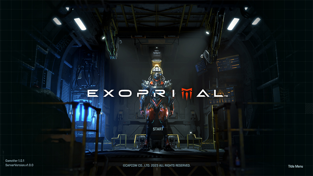 Exoprimal title screen for Xbox Series X