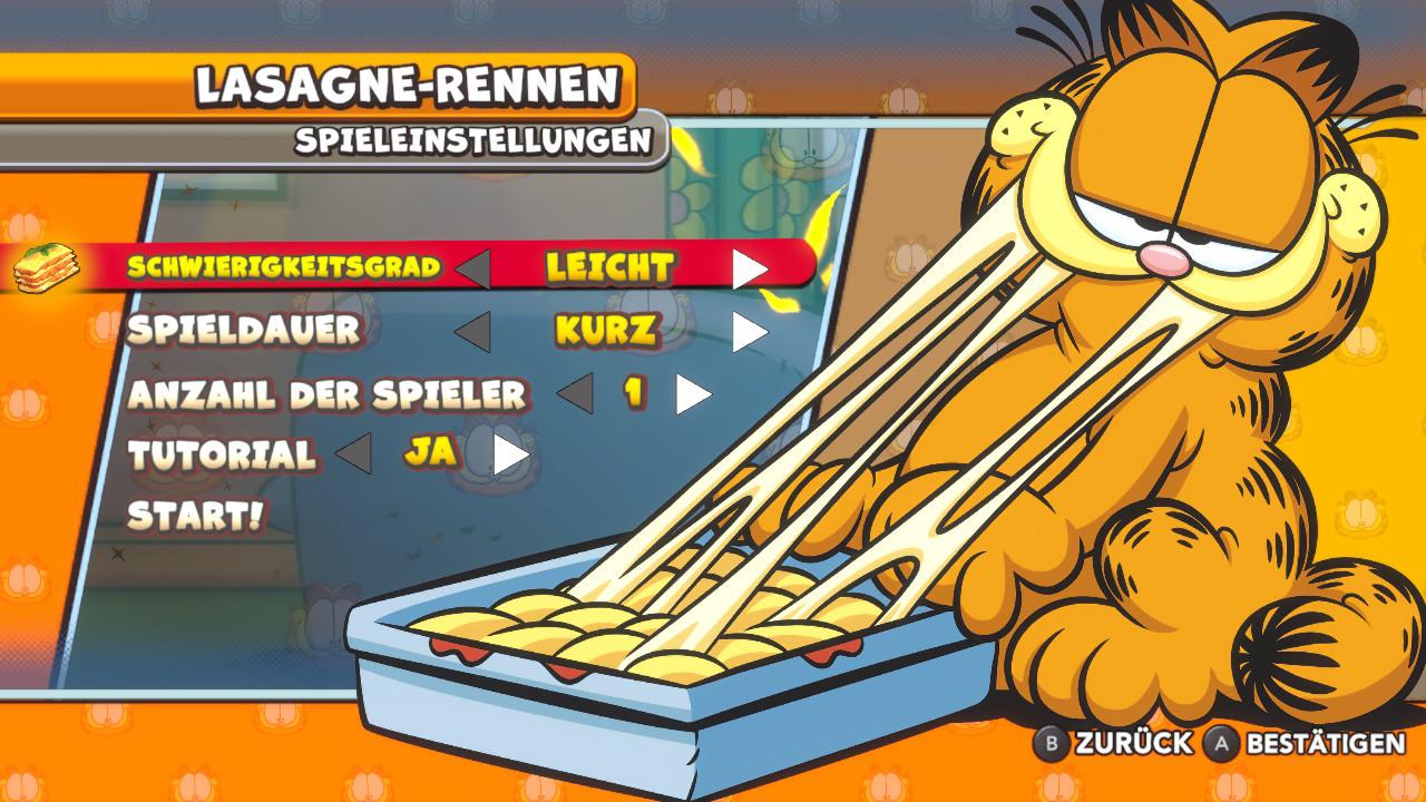 Garfield Lasagna Party title screen for Xbox Series X