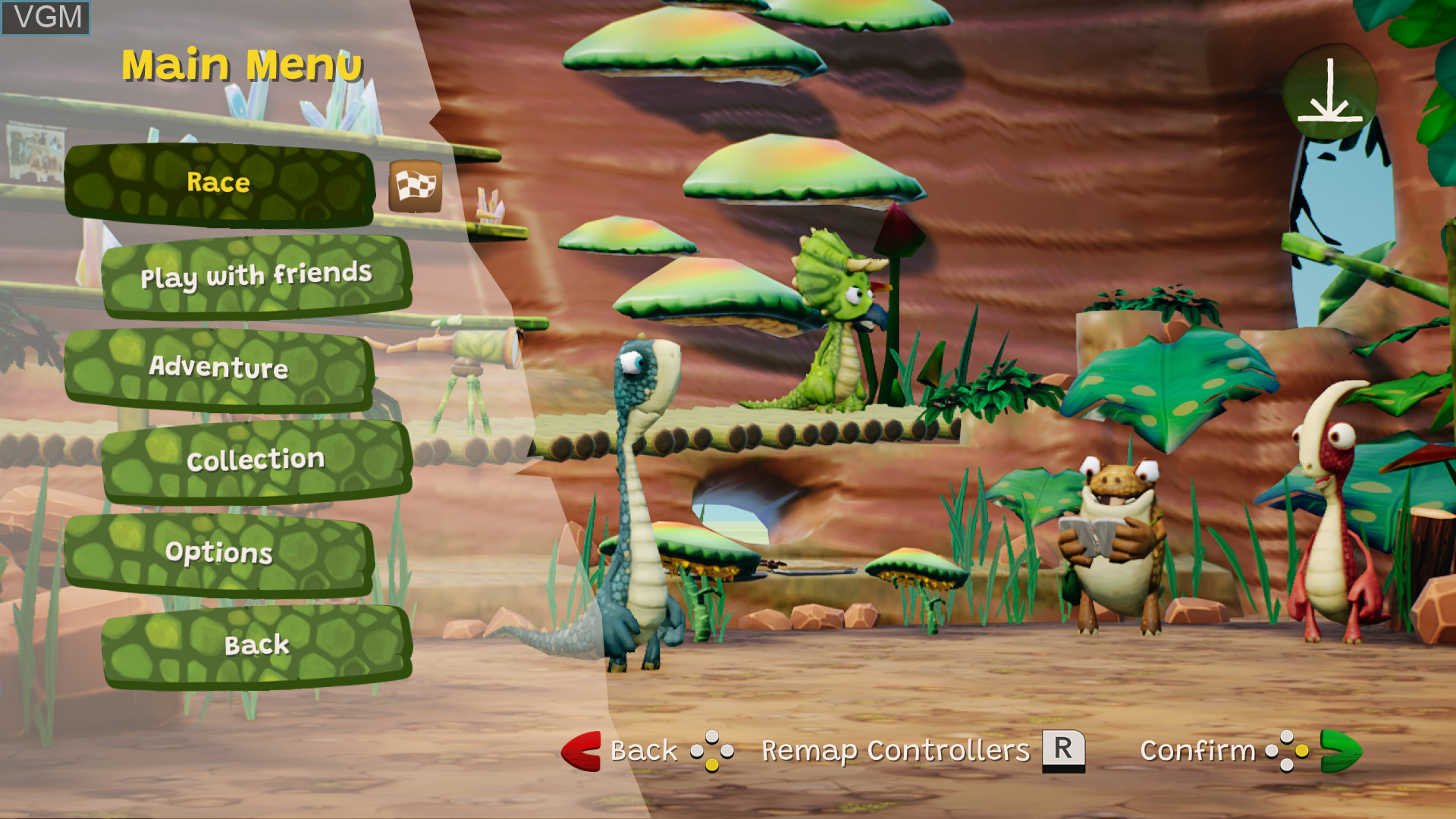 Gigantosaurus Dino Kart title screen for Xbox Series X