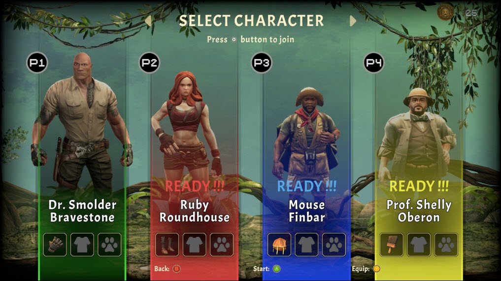 Jumanji Wild Adventures title screen for Xbox Series X