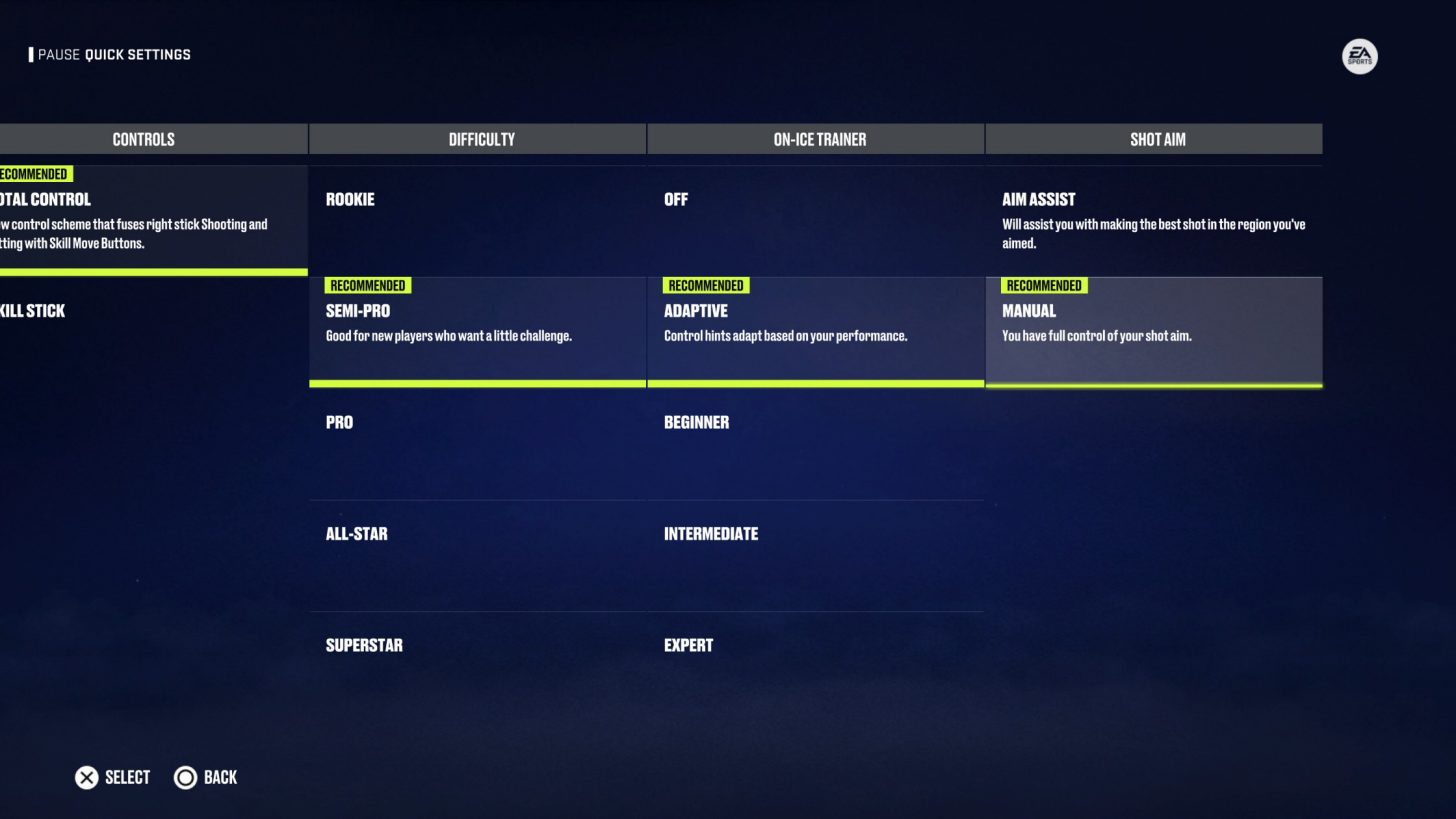 NHL 24 title screen for Xbox Series X