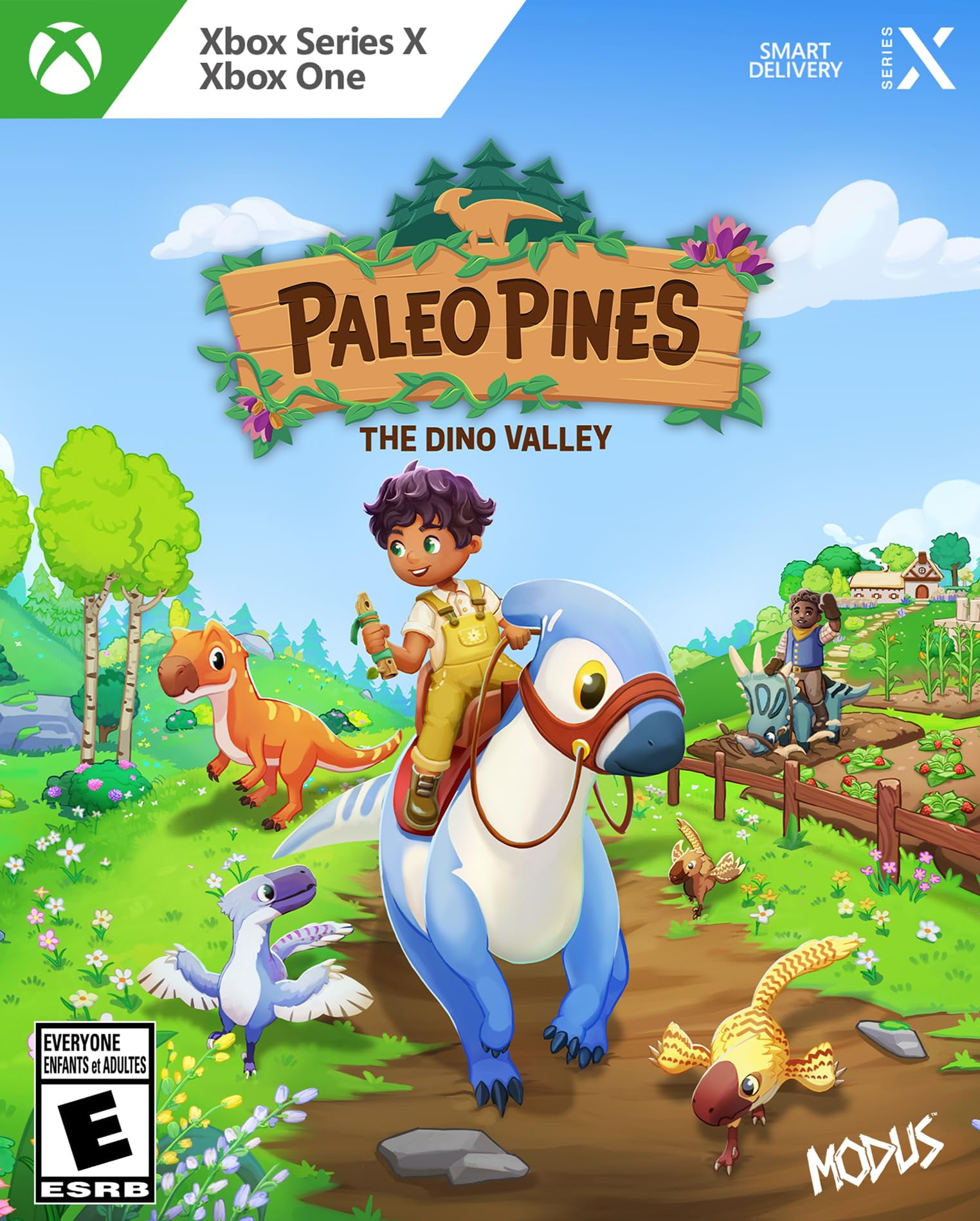 Paleo Pines: The Dino Valley title screen for Xbox Series X