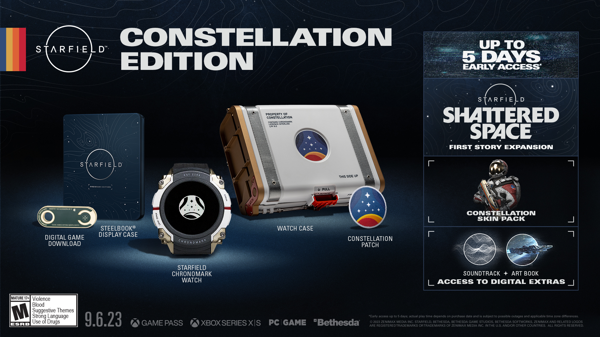 Starfield Premium Upgrade title screen for Xbox Series X