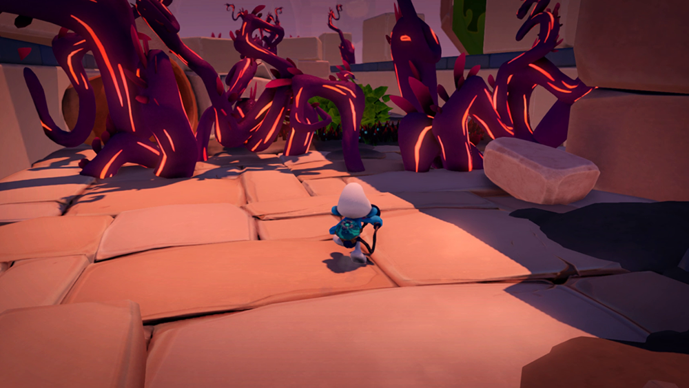 The Smurfs Mission Vileaf title screen for Xbox Series X