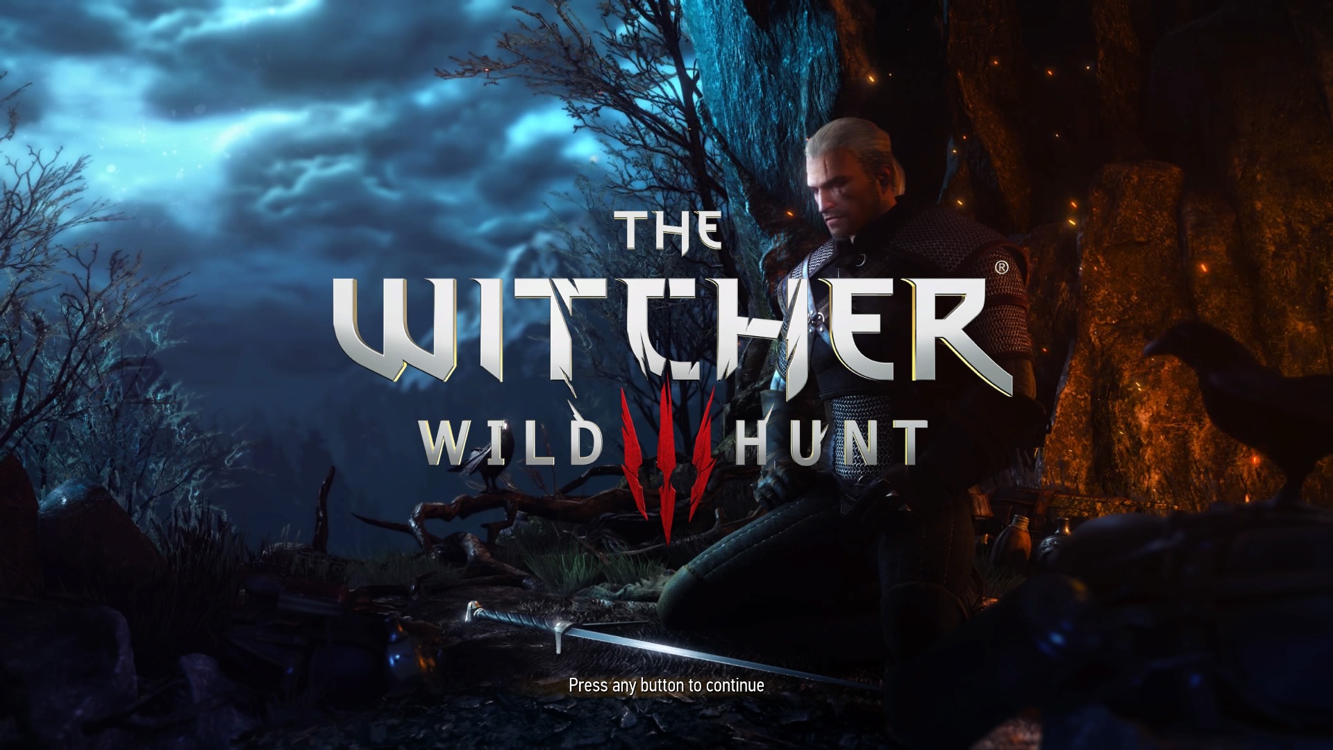 Witcher 3 Wild Hunt: Complete Edition title screen for Xbox Series X