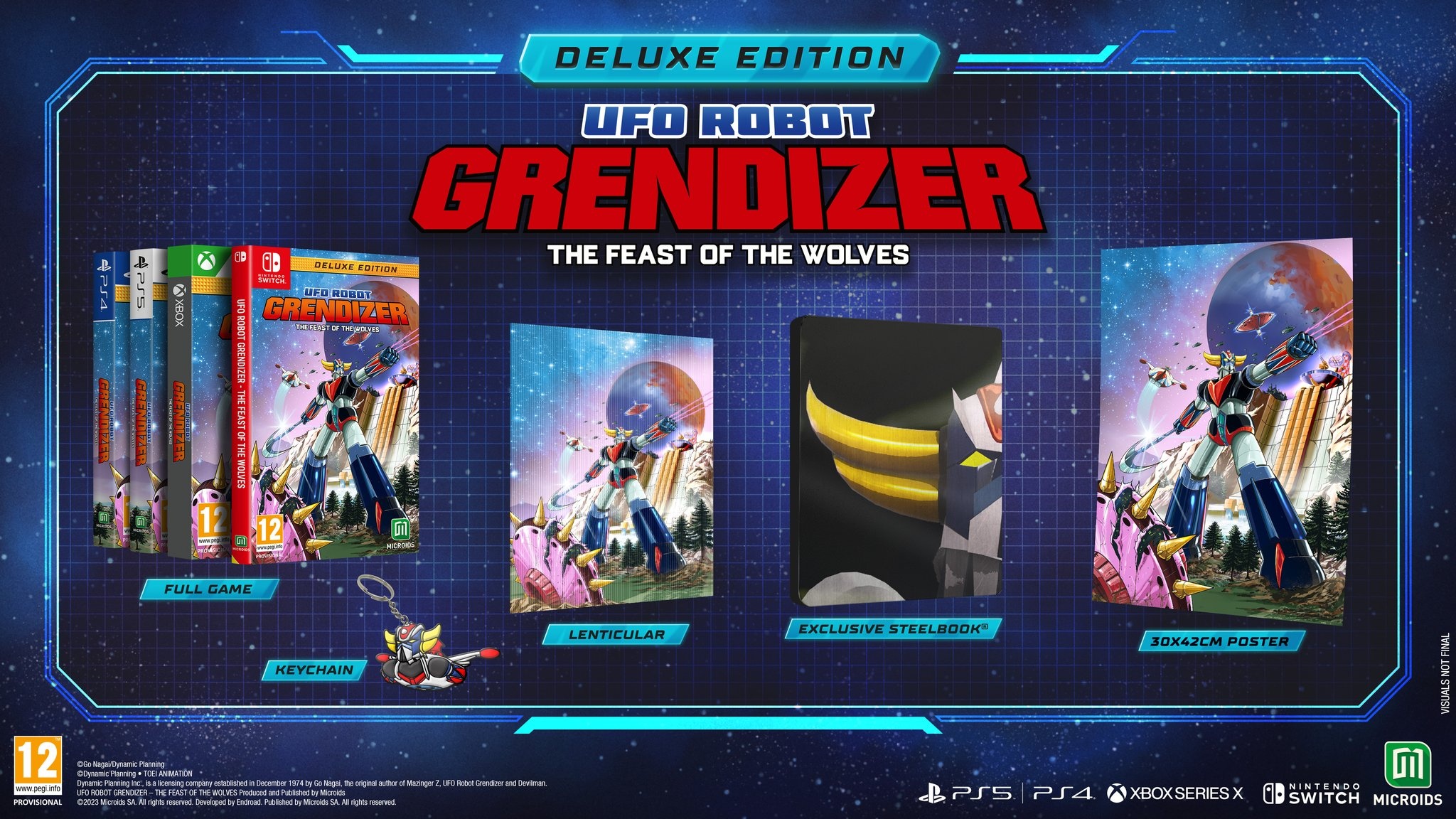 UFO Robot Grendizer: The Feast of the Wolves title screen for Xbox Series X