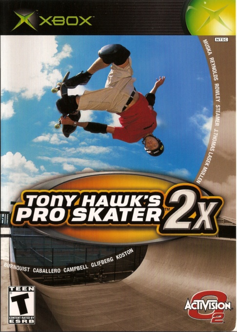 Tony Hawk 2x box art for Xbox