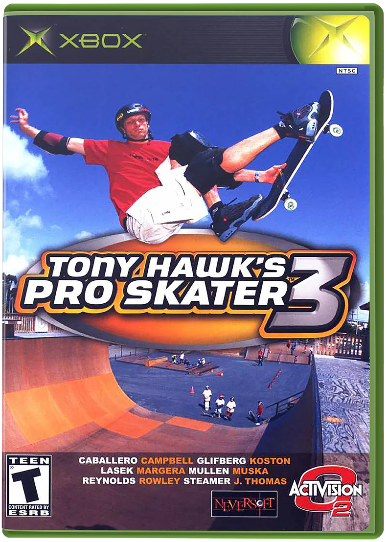 Tony Hawk 3 box art for Xbox