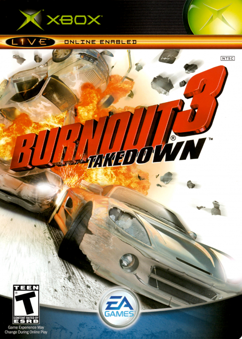 Burnout 3: Takedown box art for Xbox