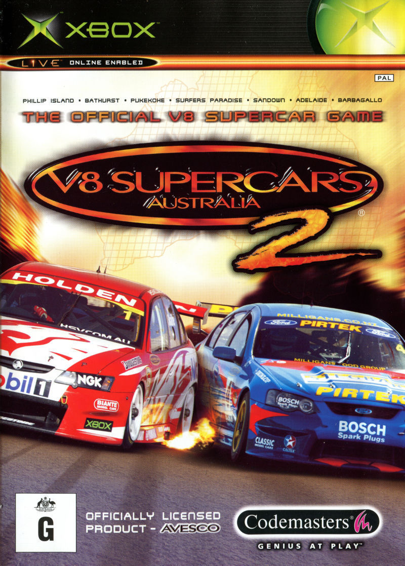 V8 Supercars Australia 2 [Classics] box art for Xbox