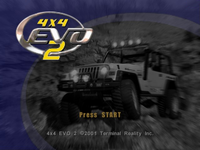 4x4 EVO 2 title screen for Xbox