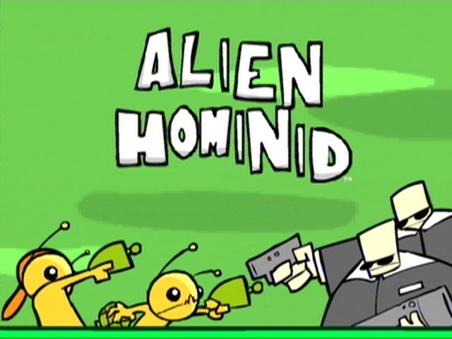 Alien Hominid title screen for Xbox