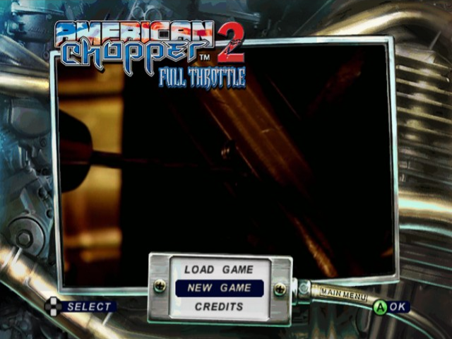 American Chopper 2: Full Throttle title screen for Xbox