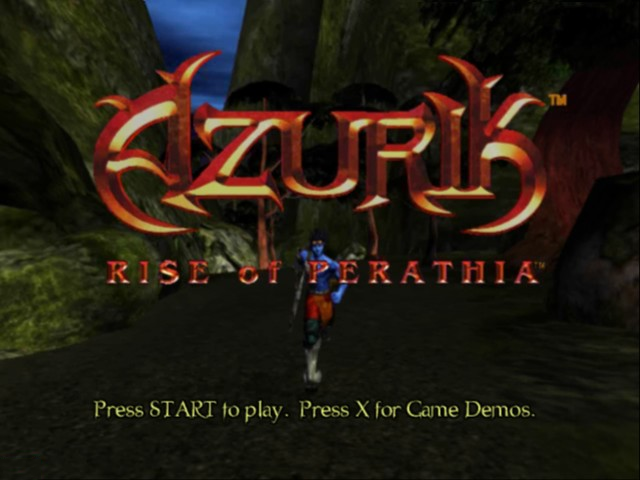 Azurik: Rise of Perathia title screen for Xbox