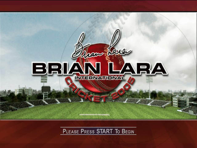 Brian Lara International Cricket 2005 title screen for Xbox