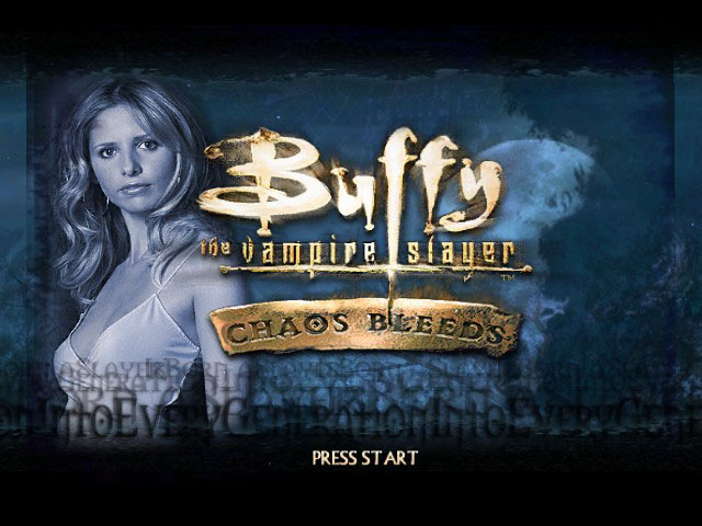 Buffy the Vampire Slayer: Chaos Bleeds title screen for Xbox