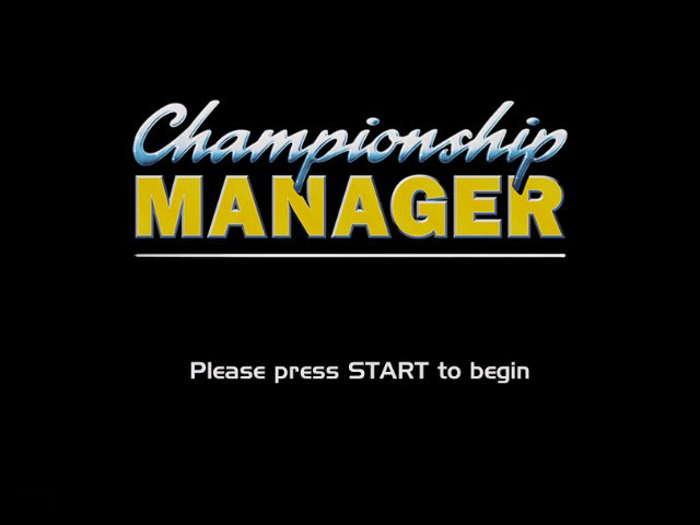 Championship Manager: Season 02/03 title screen for Xbox