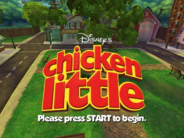 Chicken Little title screen for Xbox