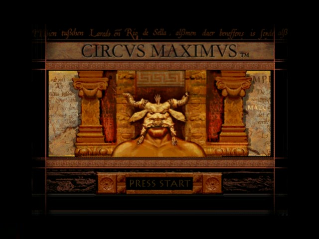 Circus Maximus Chariot Wars title screen for Xbox
