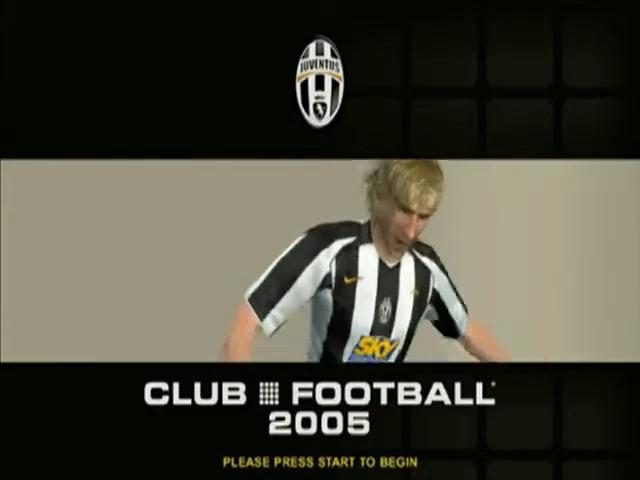 Club Football 2005: Juventus title screen for Xbox