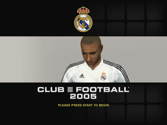 Club Football 2005: Real Madrid title screen for Xbox