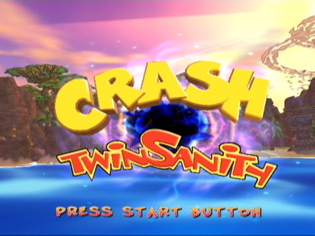 Crash Twinsanity title screen for Xbox