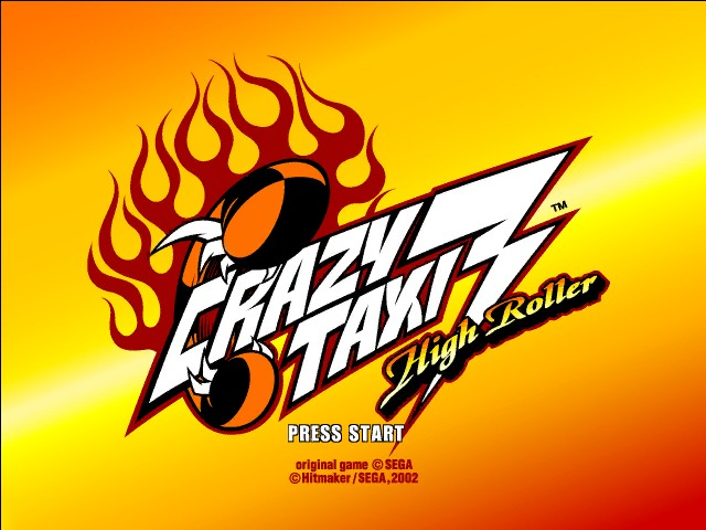 Crazy Taxi 3 title screen for Xbox