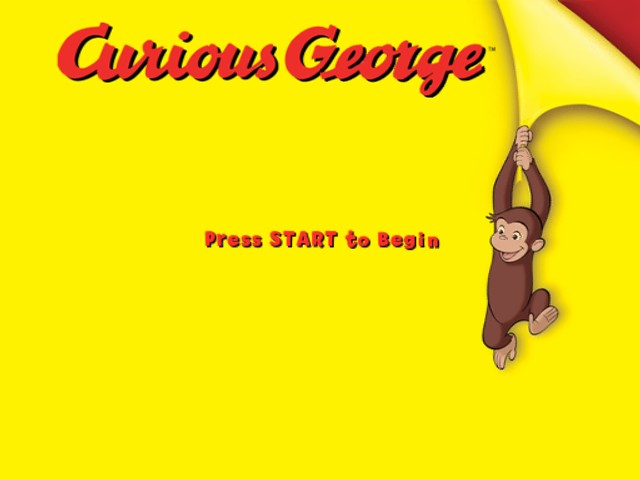 Curious George title screen for Xbox