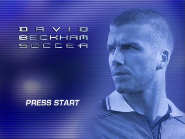 David Beckham Soccer title screen for Xbox