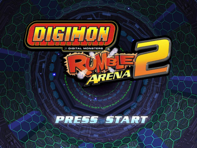 Digimon Rumble Arena 2 title screen for Xbox