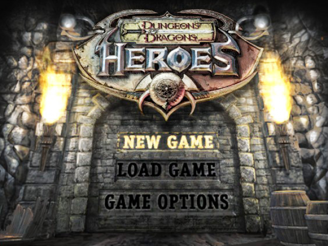 Dungeons & Dragons Heroes title screen for Xbox
