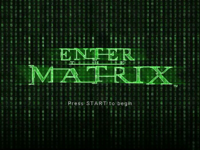 Enter the Matrix title screen for Xbox
