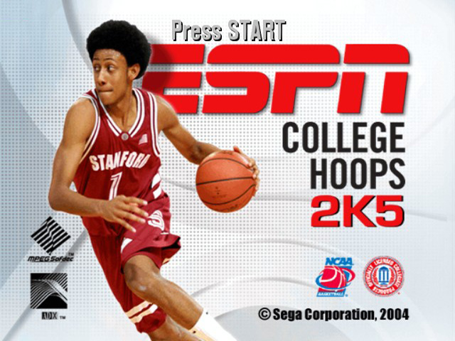 ESPN College Hoops 2K5 title screen for Xbox