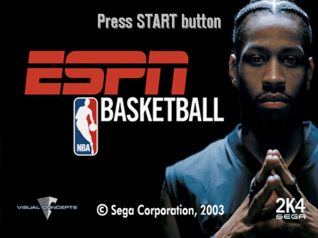 ESPN NBA Basketball title screen for Xbox