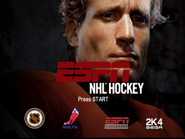 ESPN NHL Hockey title screen for Xbox