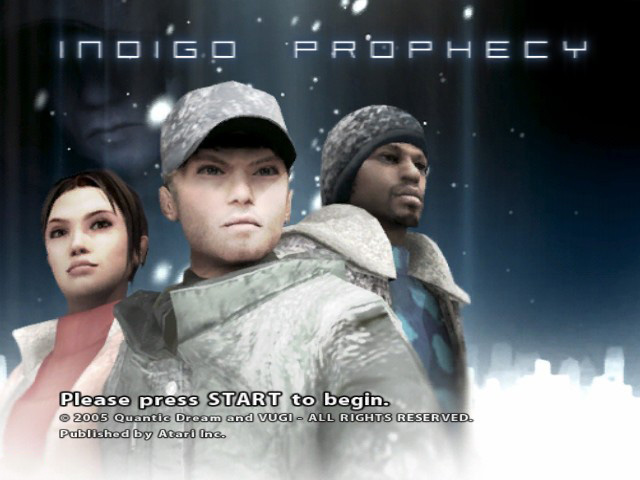 Fahrenheit title screen for Xbox
