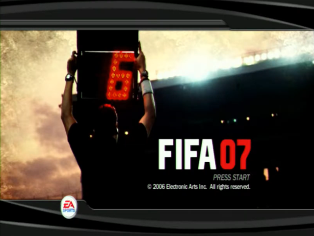 FIFA 07 title screen for Xbox