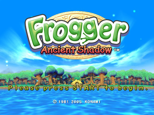 Frogger Ancient Shadow title screen for Xbox