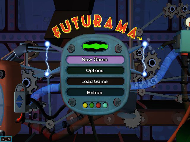 Futurama title screen for Xbox